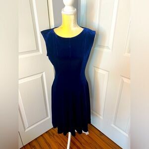 Gabby Skye Midnight Blue Velvet Dress